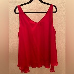 Lane Bryant size 18, V-neck tiered, swing style tank top